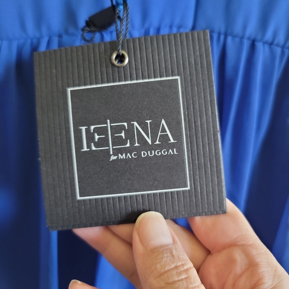 Ieena for Mac Duggal, Tiered Ruffle Fit &‎ Flare Mini Dress, Royal Blue, Size 0 - Picture 10 of 10